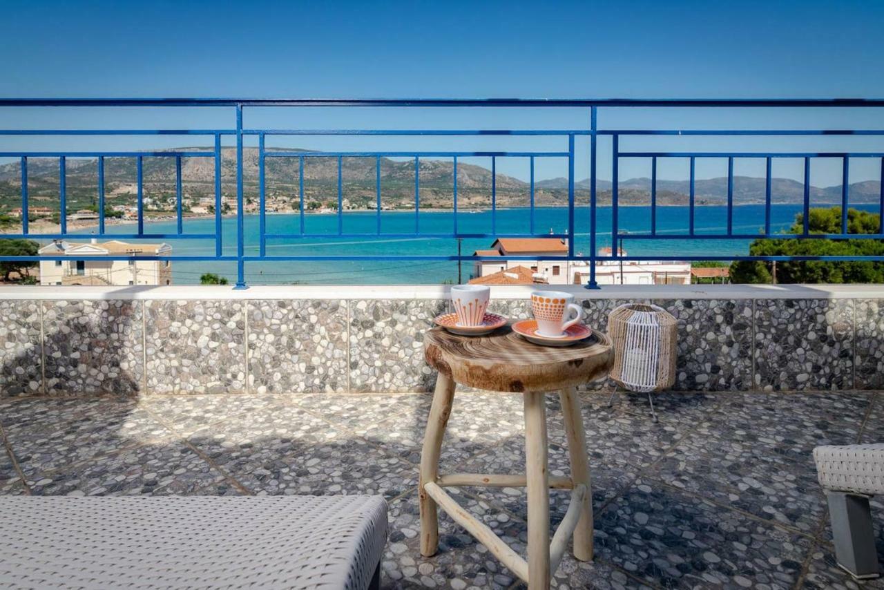 Seaview Flat Steps To The Beach Karavostasi  Exterior photo